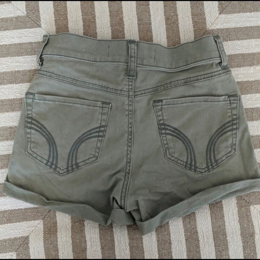 Green hollister shorts